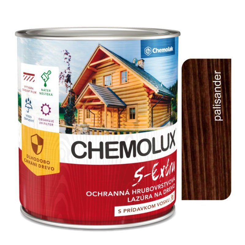 Chemolak CHEMOLUX S-EXTRA S 1025 Ochranná silnovrstvá lesklá lazura na dřevo - 0252 - Teak