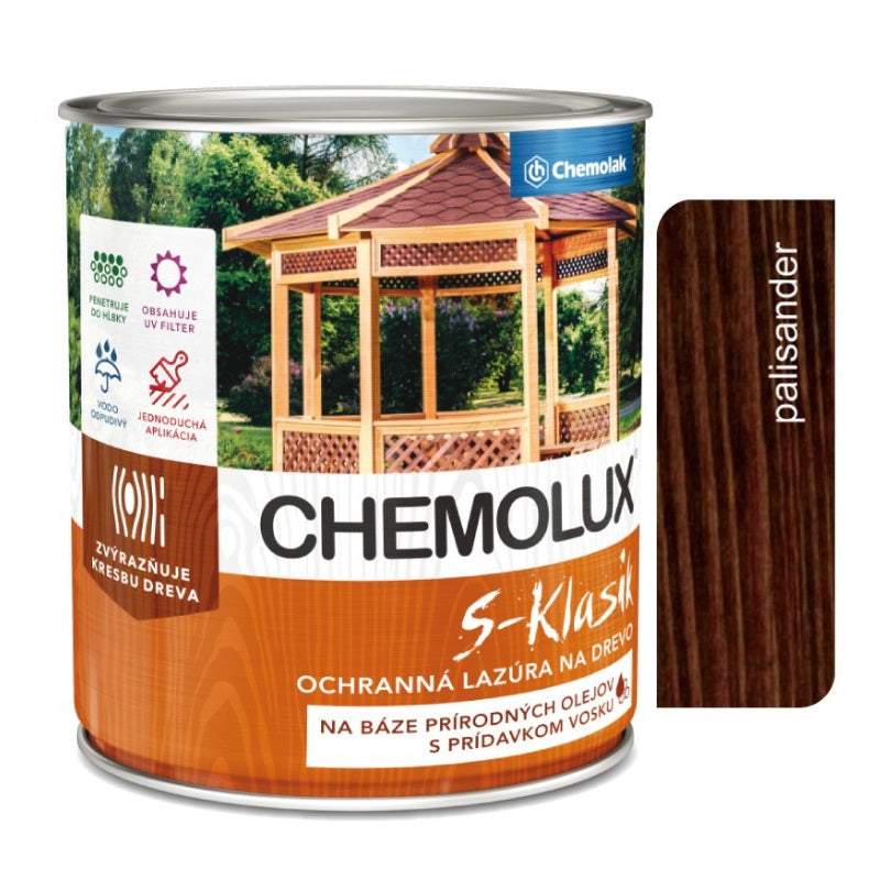 Chemolak CHEMOLUX S-KLASIK S 1040 Ochranná lazura na dřevo - 0281 - Palisandr