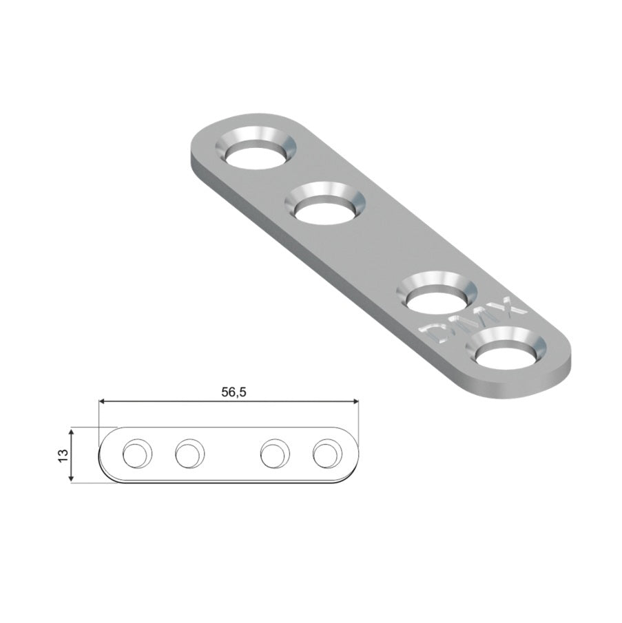 DOMAX FLW 40 zaoblená montážní spojka montáž