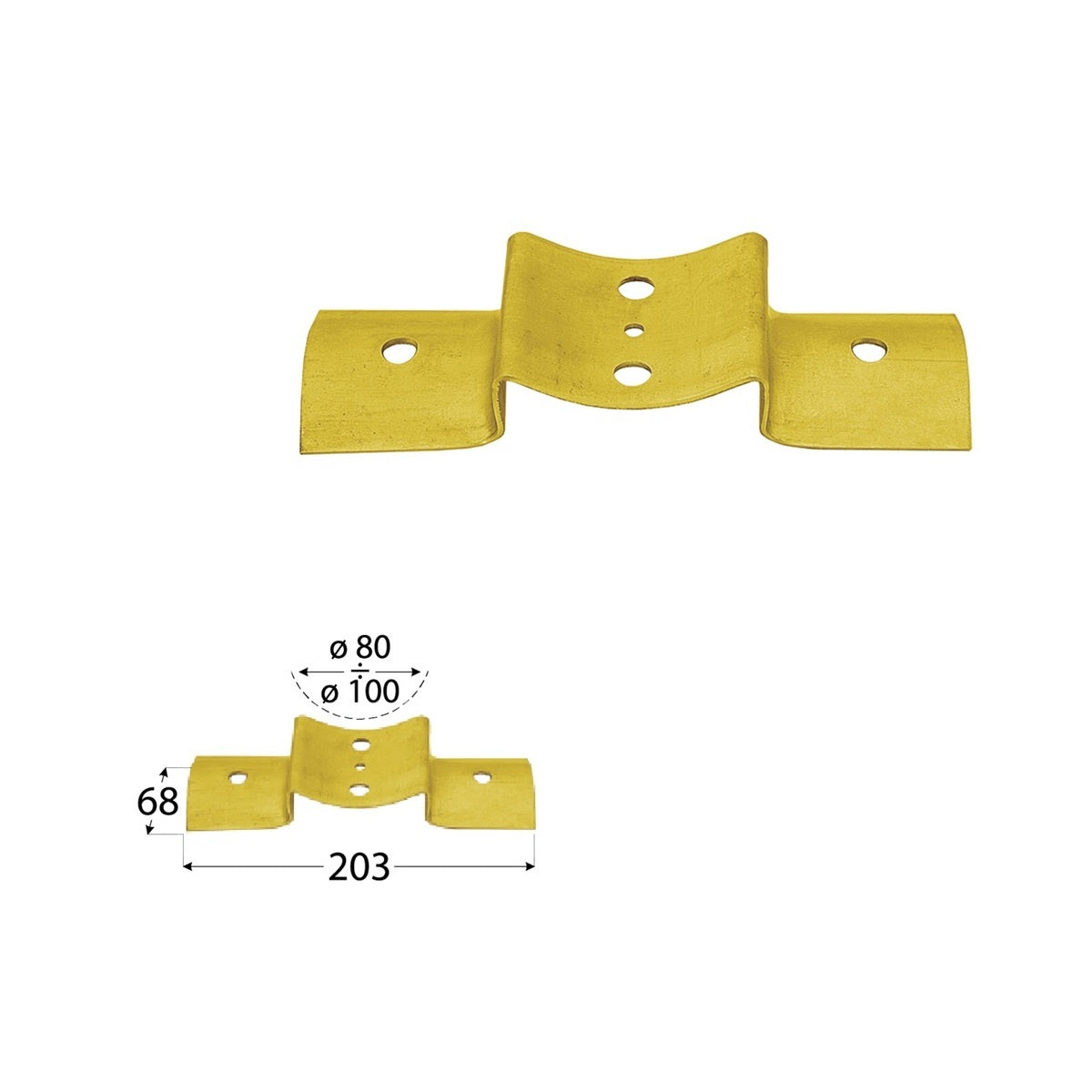 DOMAX LBO spojka kulatých trámů typu T rozměr montáž