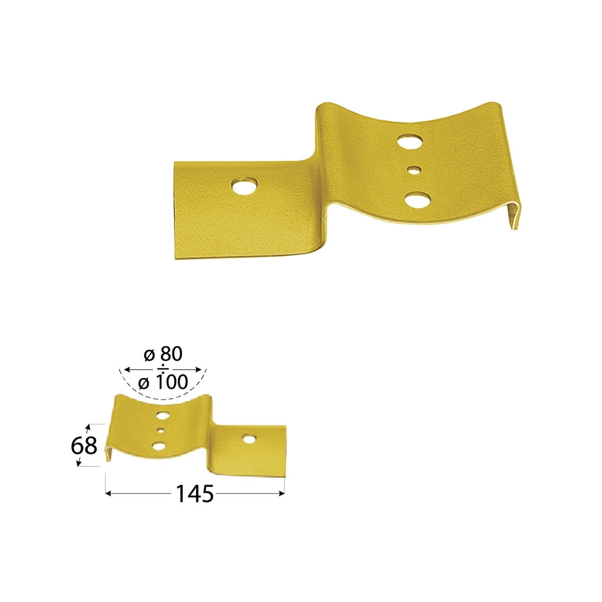 DOMAX LBO 1 spojka kulatých trámů typu T rozměry