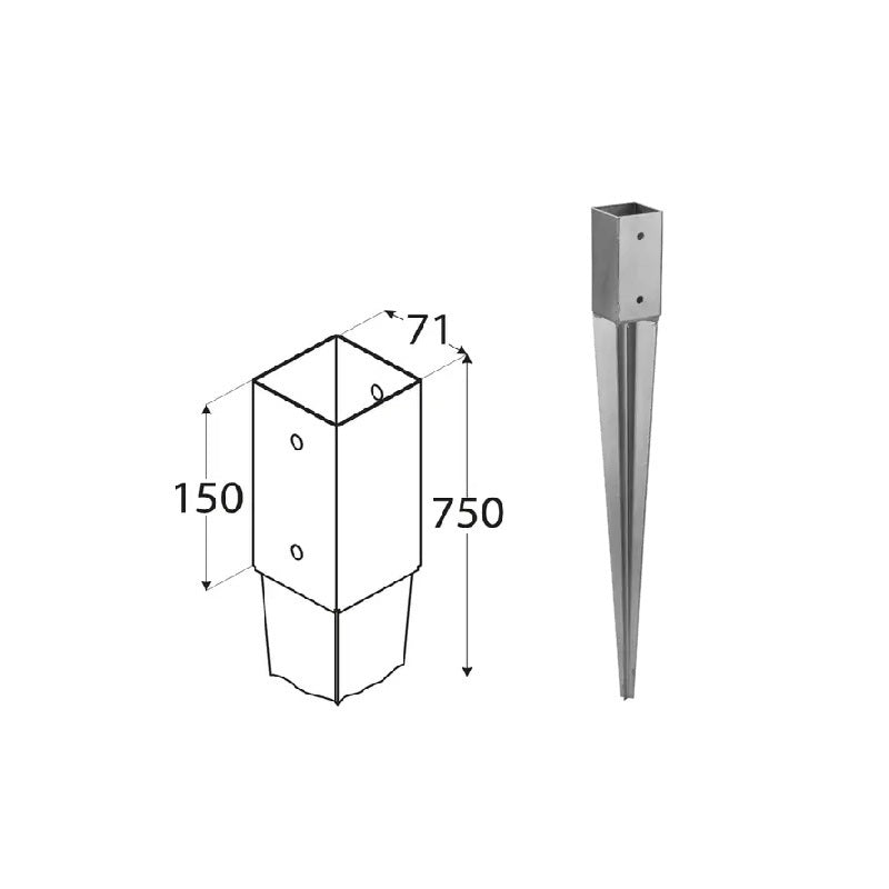 DOMAX PSG nabíjecí patka sloupku  45