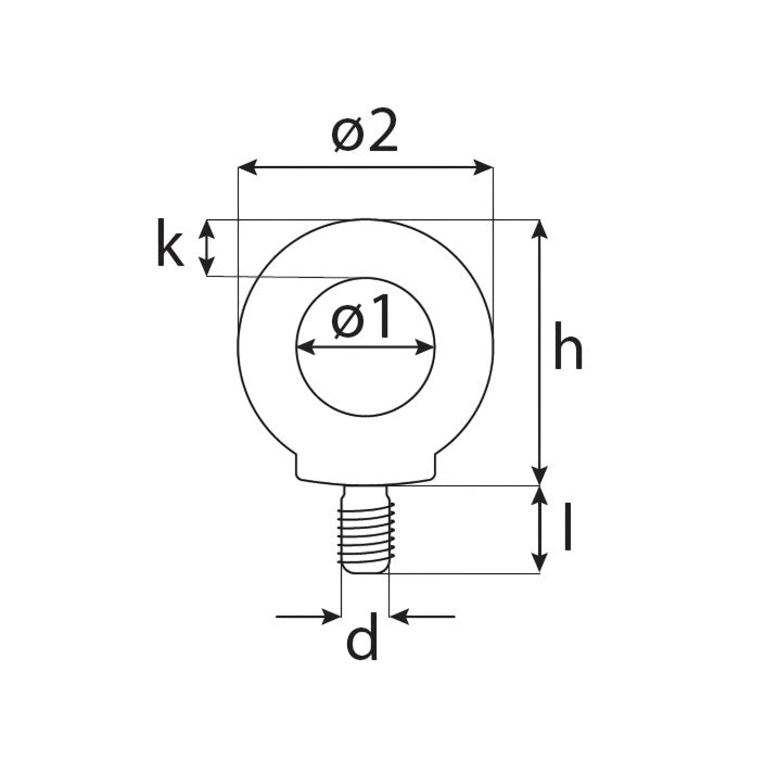 DOMAX PWTU M12-30 šroub s okem