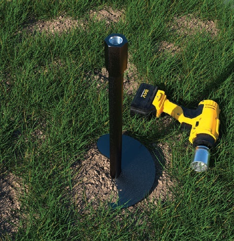 DOMAX PWT kotva k šroubování do země se závitovým lůžkem montáž