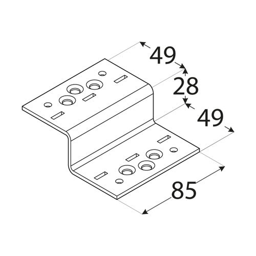 DOMAX SD spojka pro stavbu pergol a houpaček rozměr