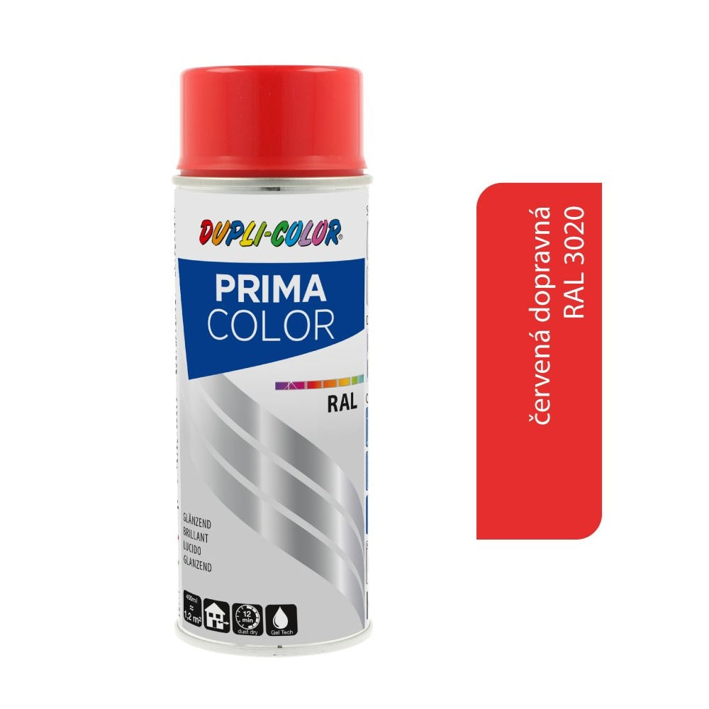 DUPLI COLOR Prima Akrylová barva ve spreji RAL 3020 Červená dopravní