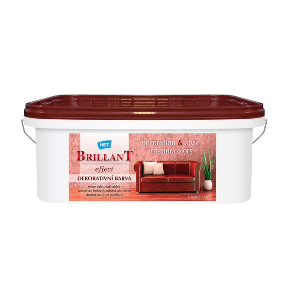 HET BRILLANT effect bílá akrylátová interiérová barva na zeď 1 kg