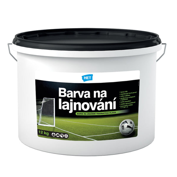 HET Barva na lajnování rychleschnoucí bílá barva na lajnování hřiště 12 kg