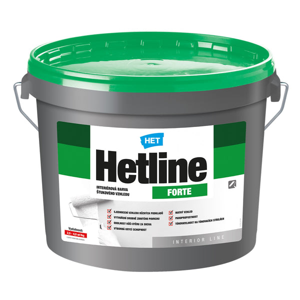 HET Hetline FORTE bílá malířská interiérová hrubozrnná barva 5 kg