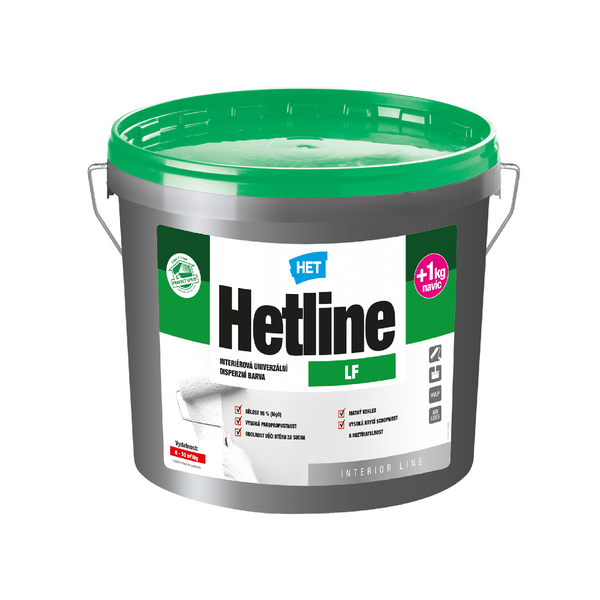 HET Hetline LF bílá disperzní akrylátová barva na zeď 7+1 kg