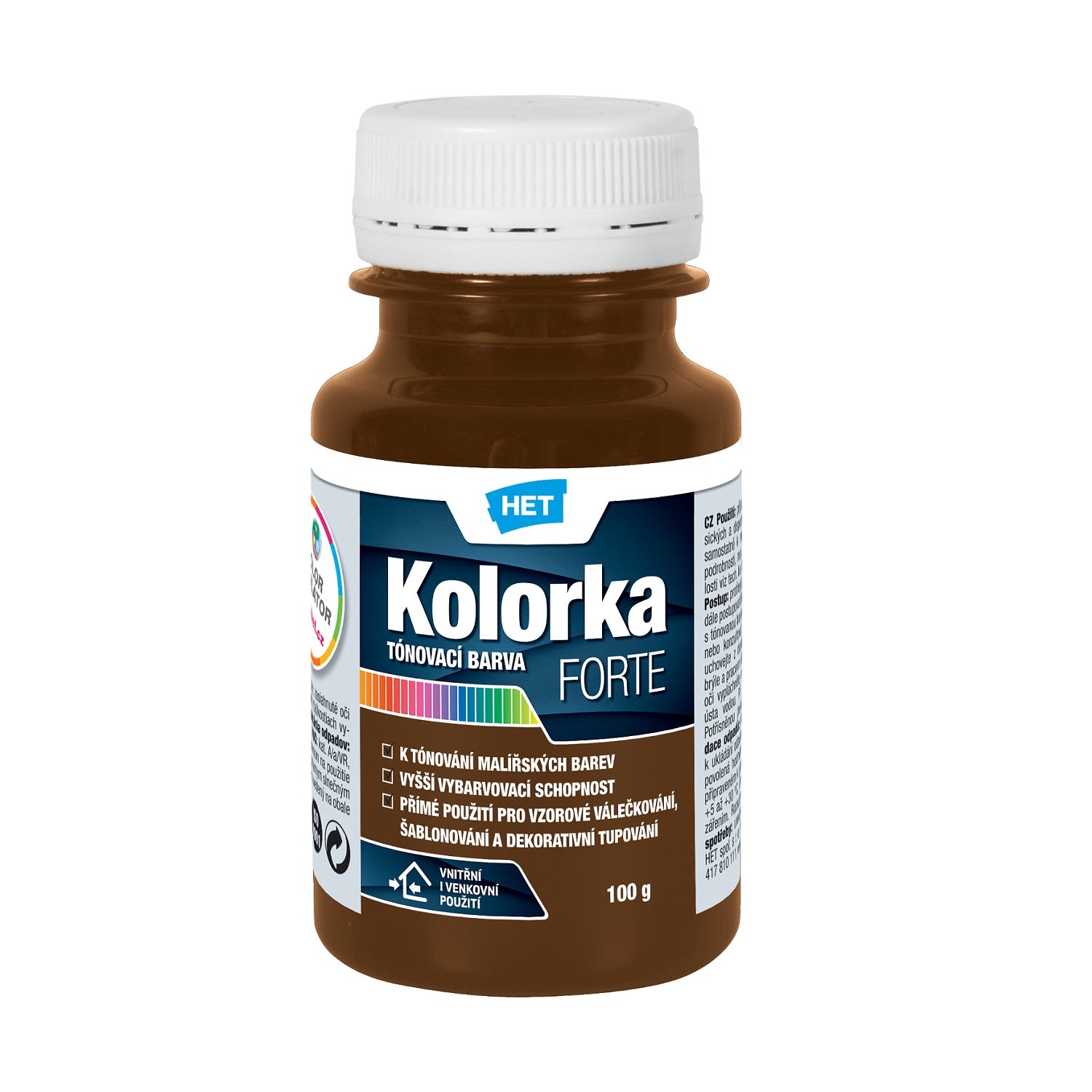 HET KOLORKA FORTE Akrylátová tónovací barva KF 0196 - černá 400 g