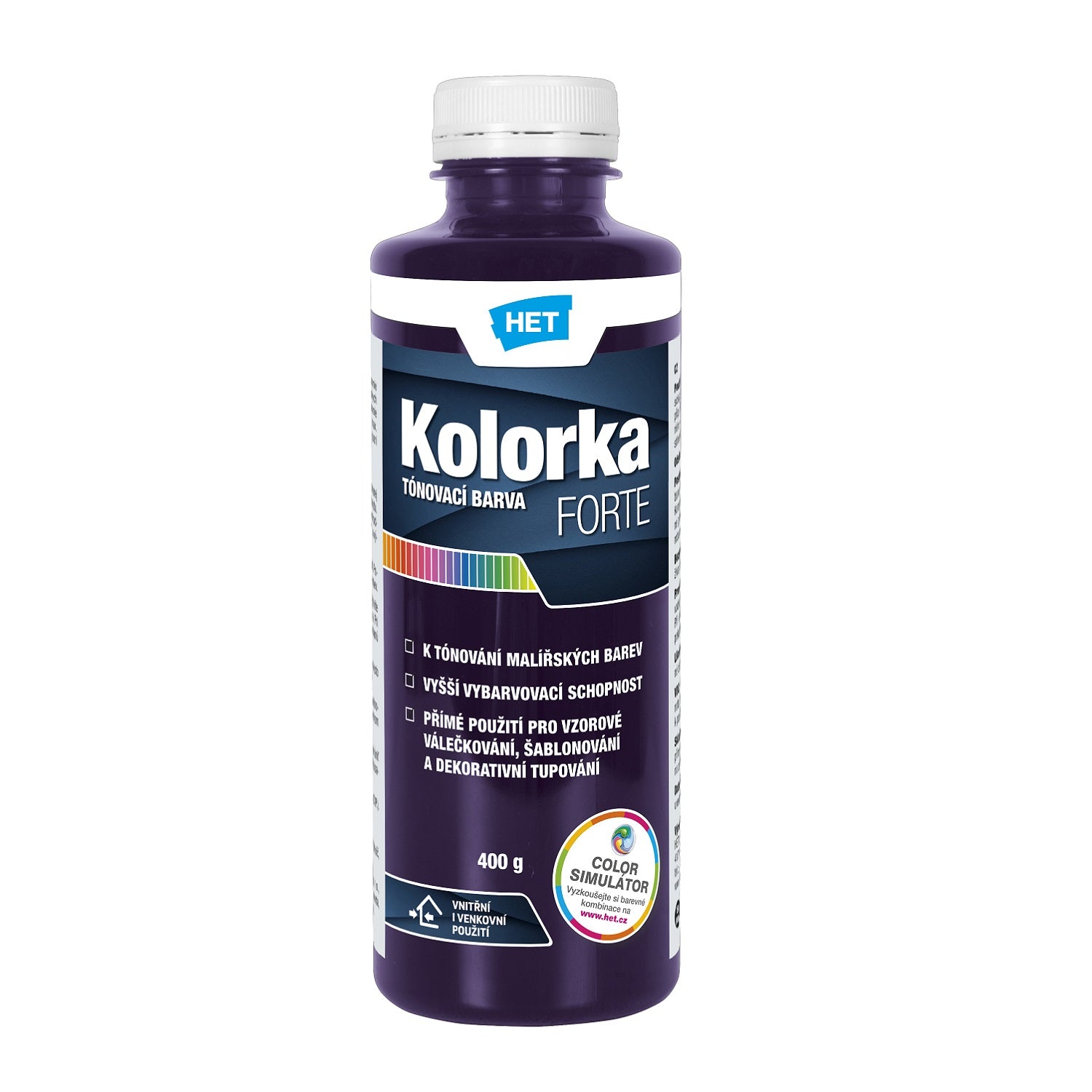 HET KOLORKA FORTE Akrylátová tónovací barva KF 0356 - fialová 400 g