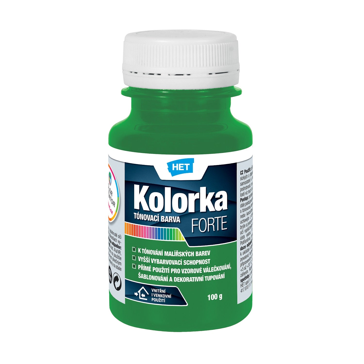 HET KOLORKA FORTE Akrylátová tónovací barva KF 0546 - světle zelená 400 g