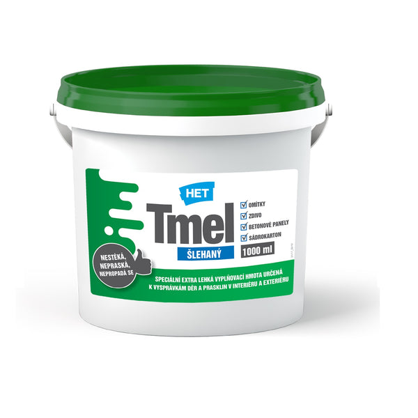 HET ŠLEHANÝ bílý lehčený tmel speciální vyplňovací hmota 1000 ml