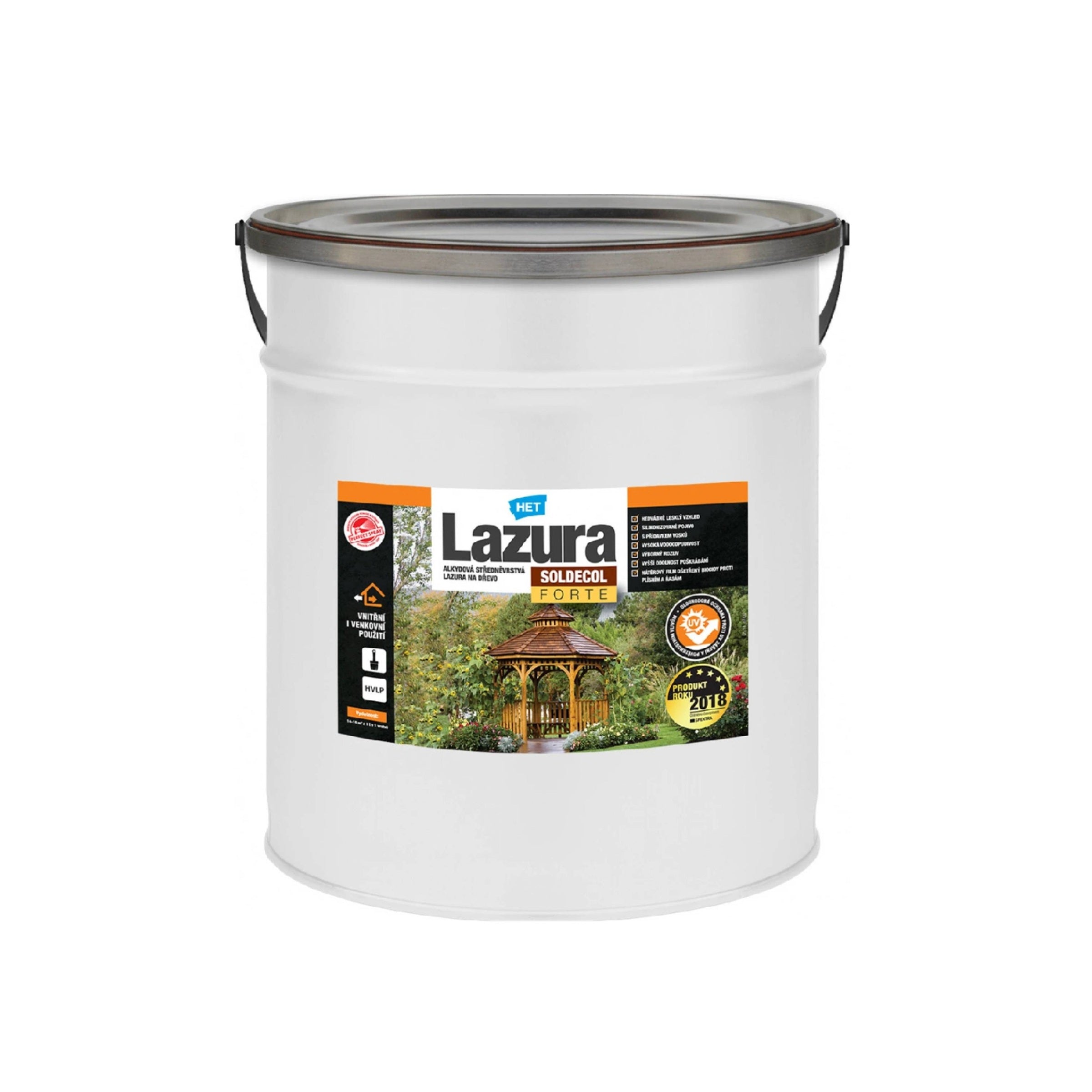 HET SOLDECOL LAZURA FORTE středněvrstvá lazura na dřevo 2,5 l