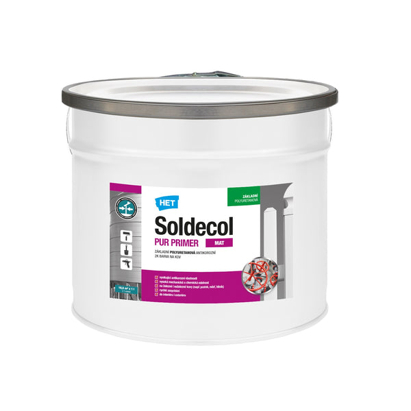 HET SOLDECOL PUR PRIMER Základní polyuretanová antikorozní 2K barva na kov 2,5 l
