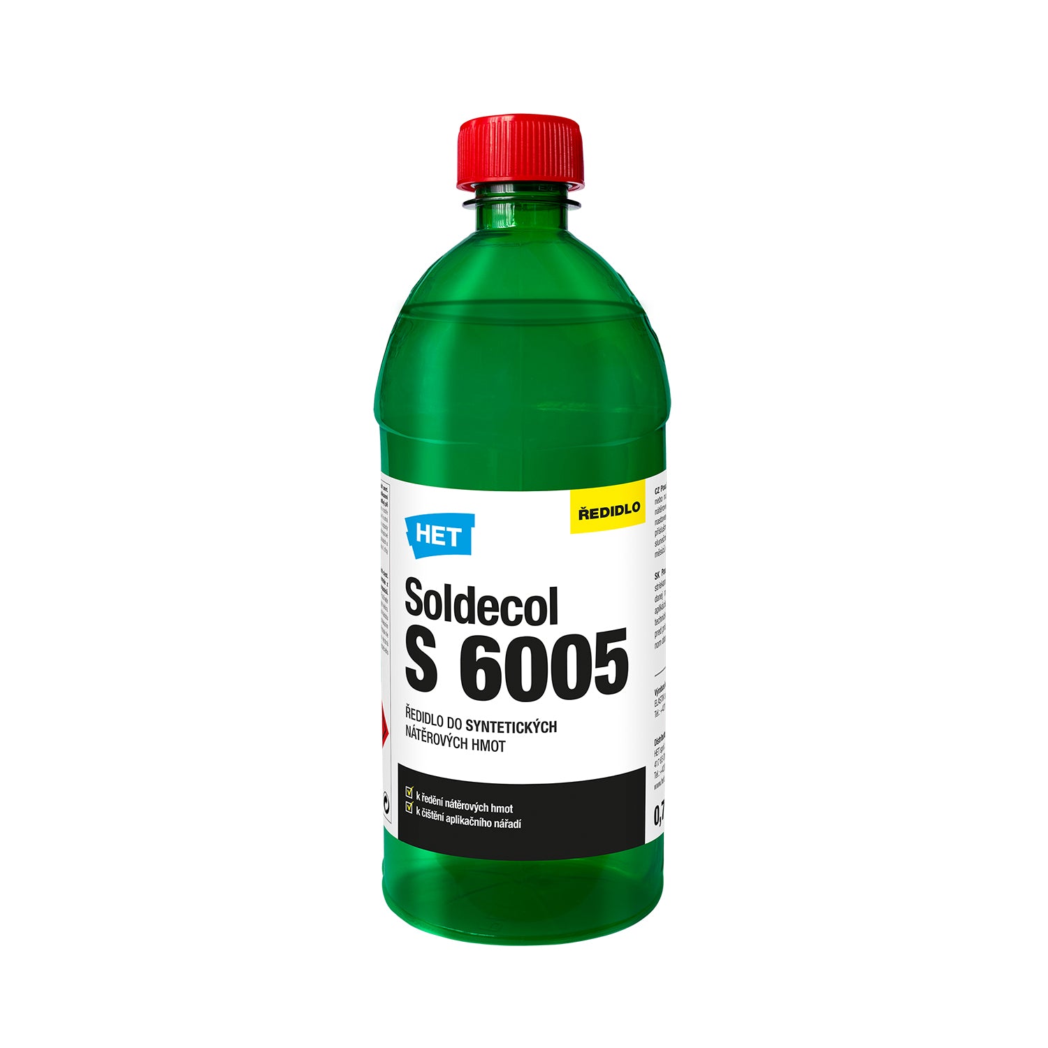 HET SOLDECOL S 6005 ředidlo do syntetických a speciálních barev 0,7 l