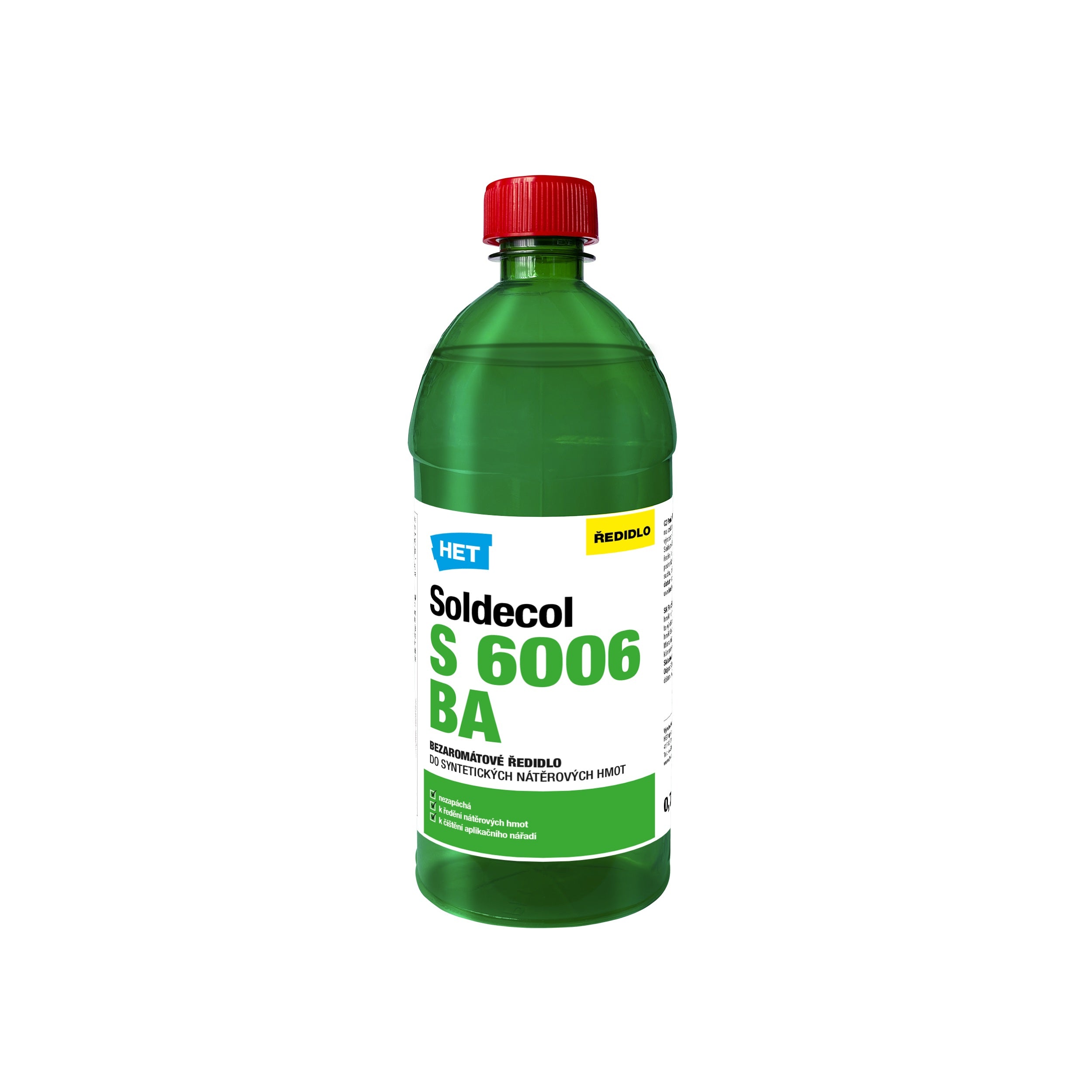 HET Soldecol S6006 ředidlo bezaromátové S BA do syntetických nátěrových hmot