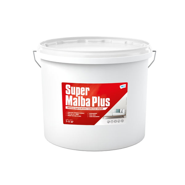 HET Super Malba Plus interiérová malířská bílá barva na zeď 40 kg