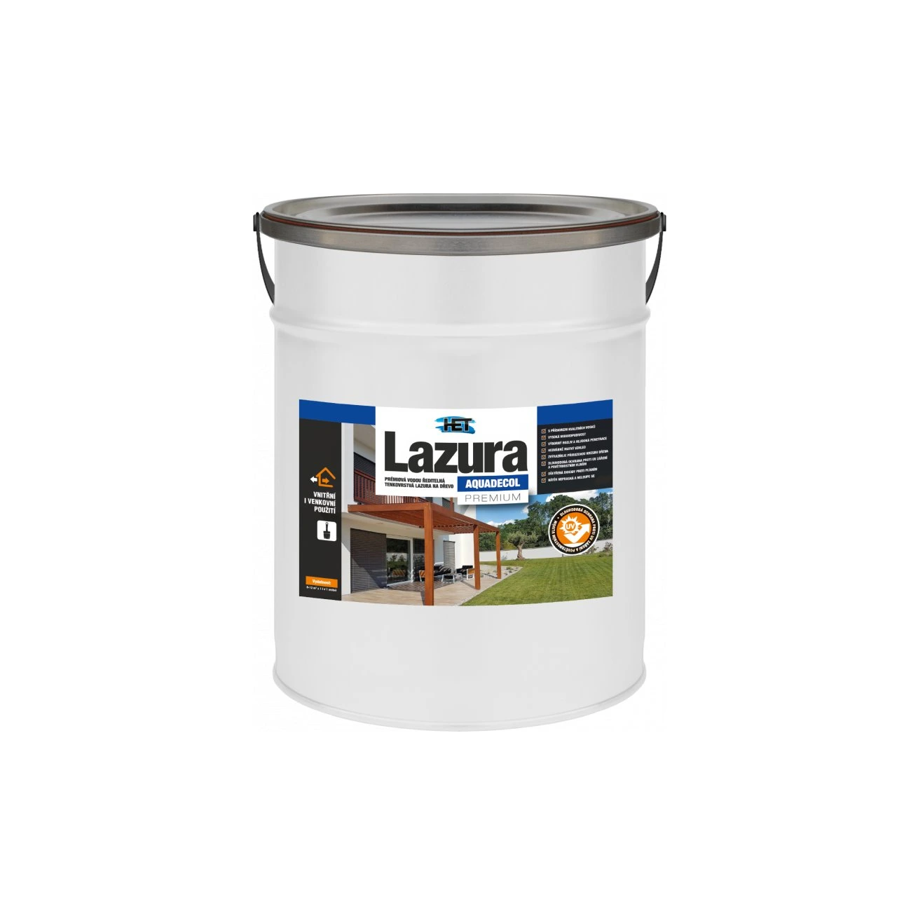 HET AQUADECOL Lazura PREMIUM Bezbarvý 2,5 l