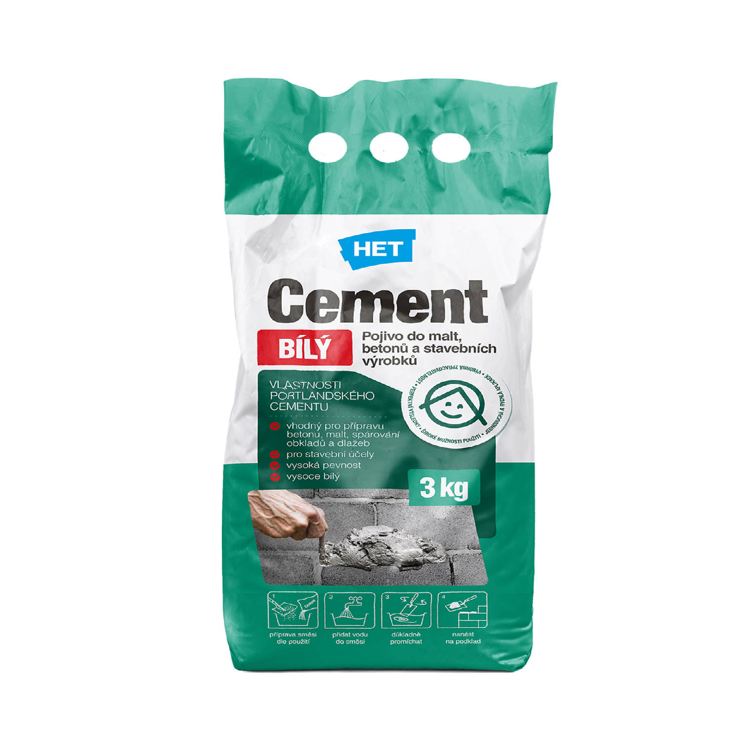 HET Cement BÍLÝ 3 kg