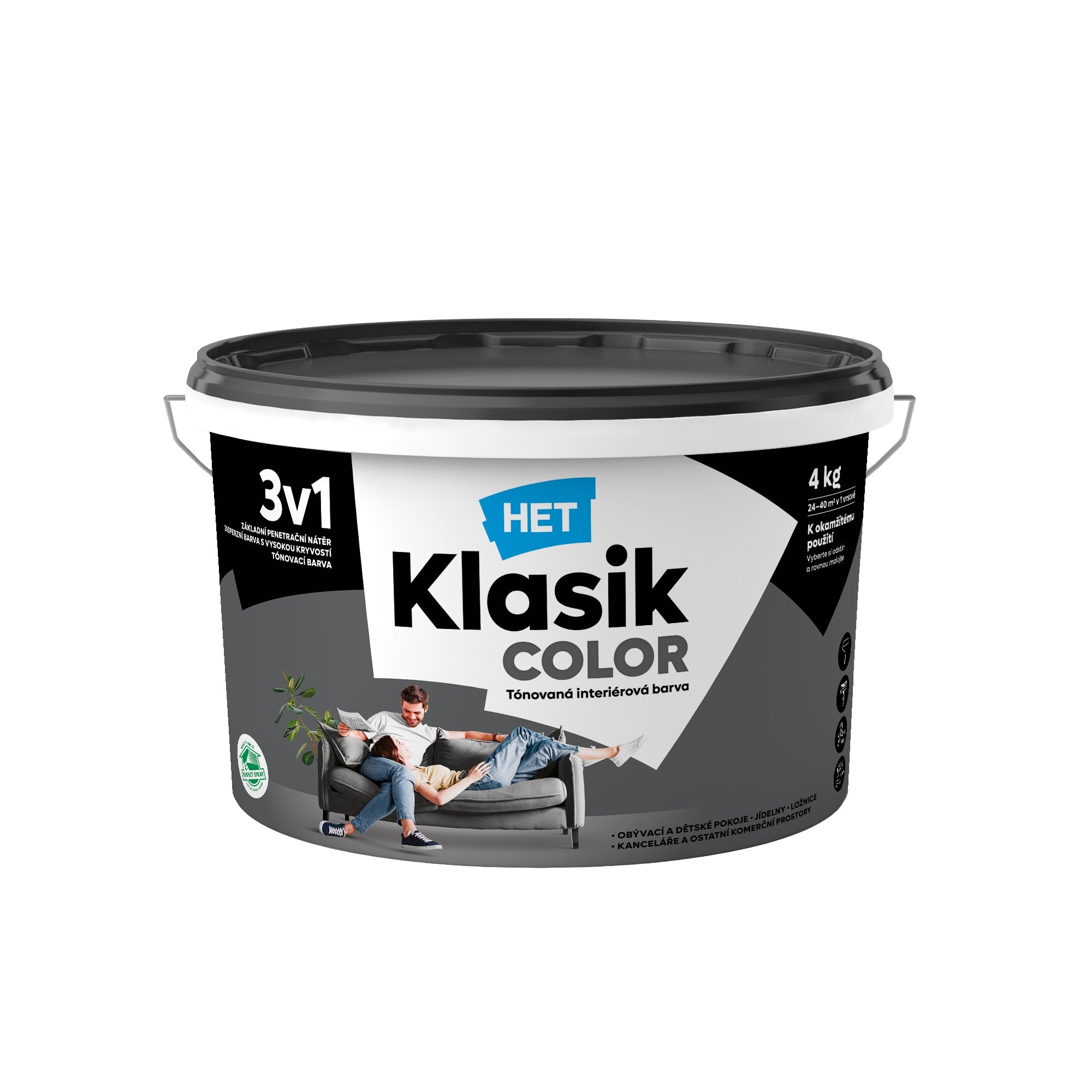 HET Klasik COLOR pastelová interiérová akrylátová otěruvzdorná barva na zeď_4kg_0187