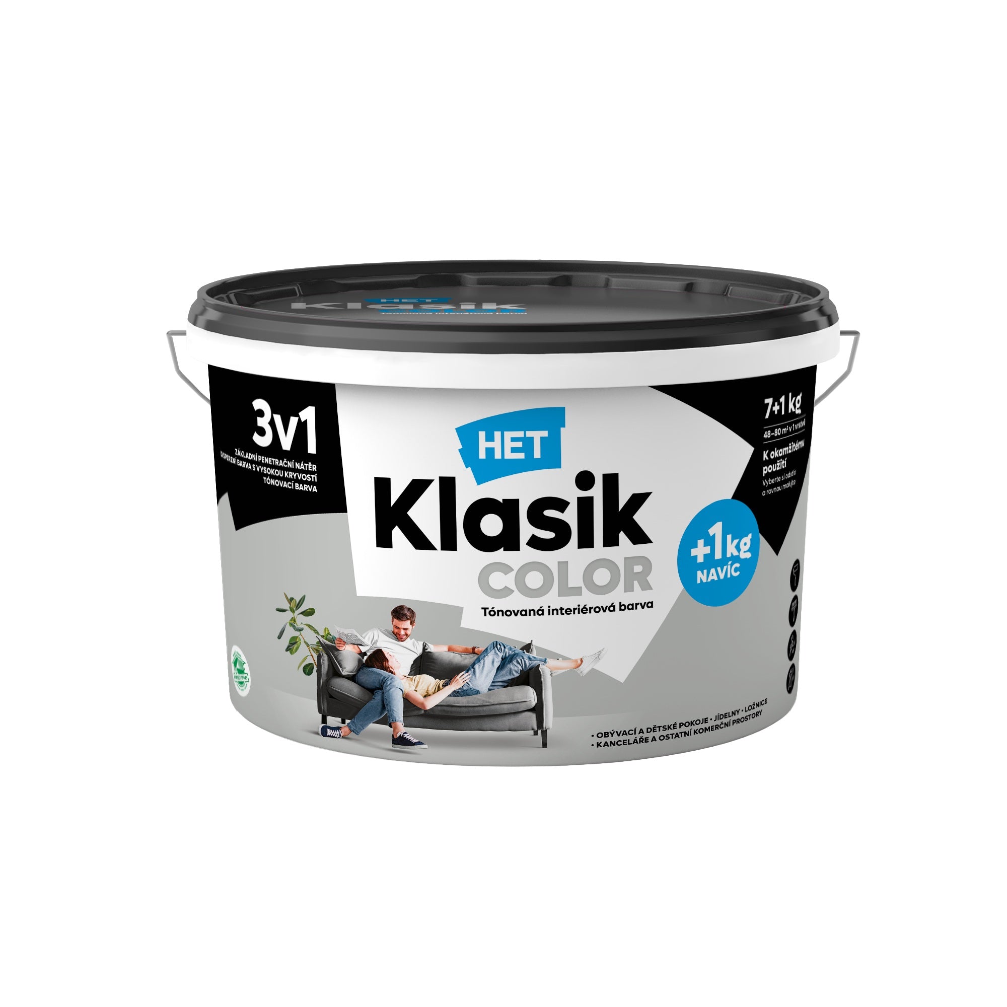 HET Klasik COLOR pastelová interiérová akrylátová otěruvzdorná barva na zeď_7+1kg_0147