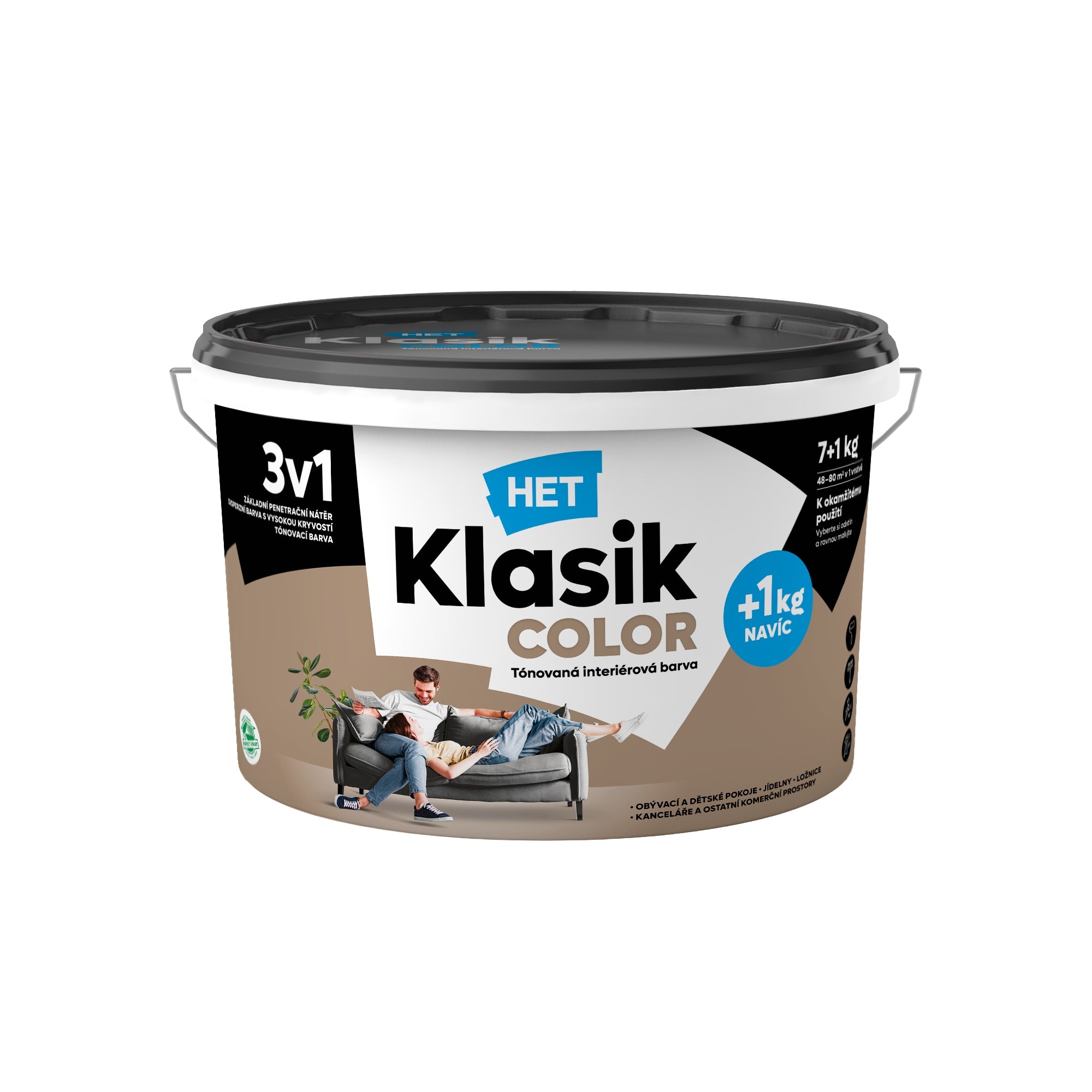 HET Klasik COLOR pastelová interiérová akrylátová otěruvzdorná barva na zeď_7+1kg_0257