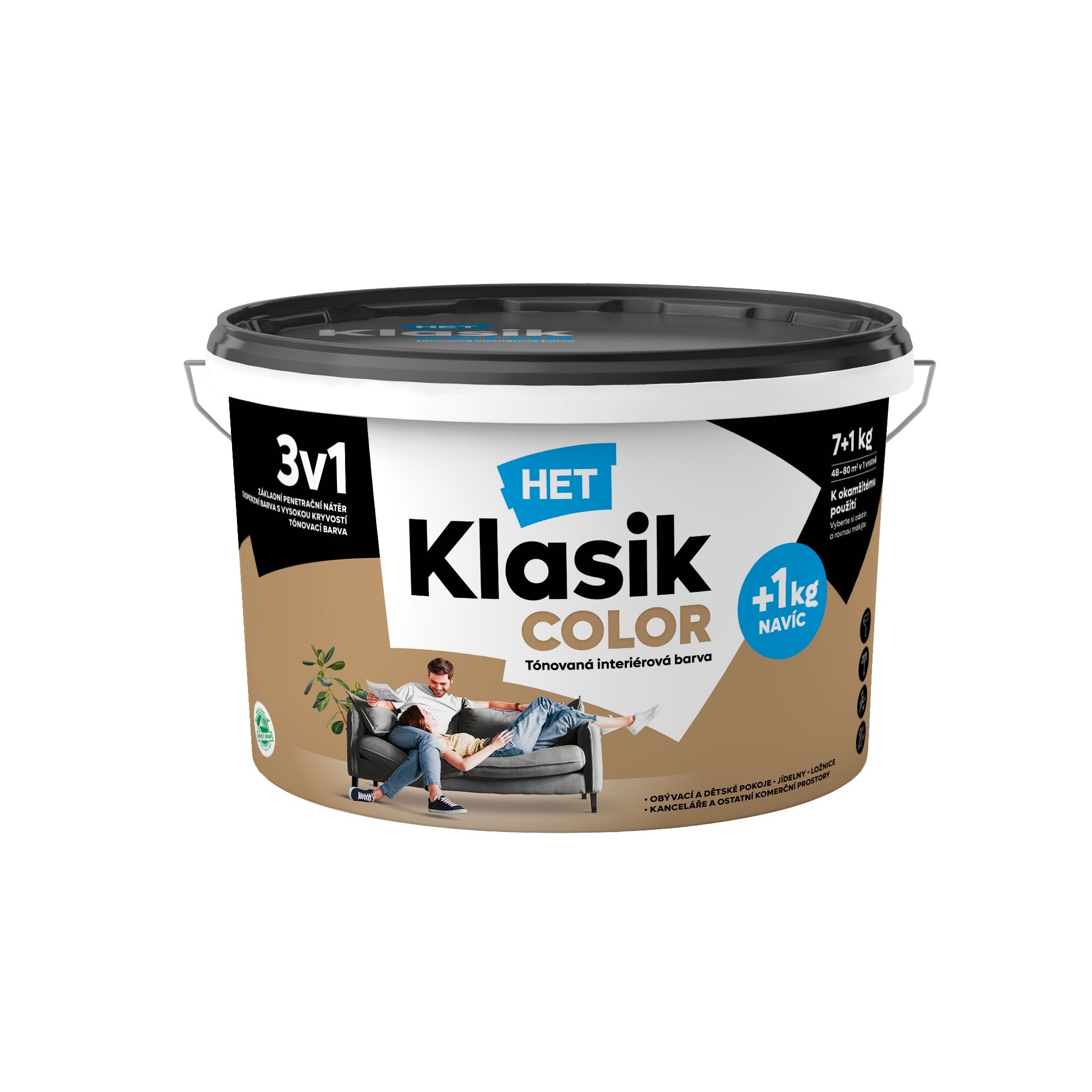 HET Klasik COLOR pastelová interiérová akrylátová otěruvzdorná barva na zeď_7+1kg_0267