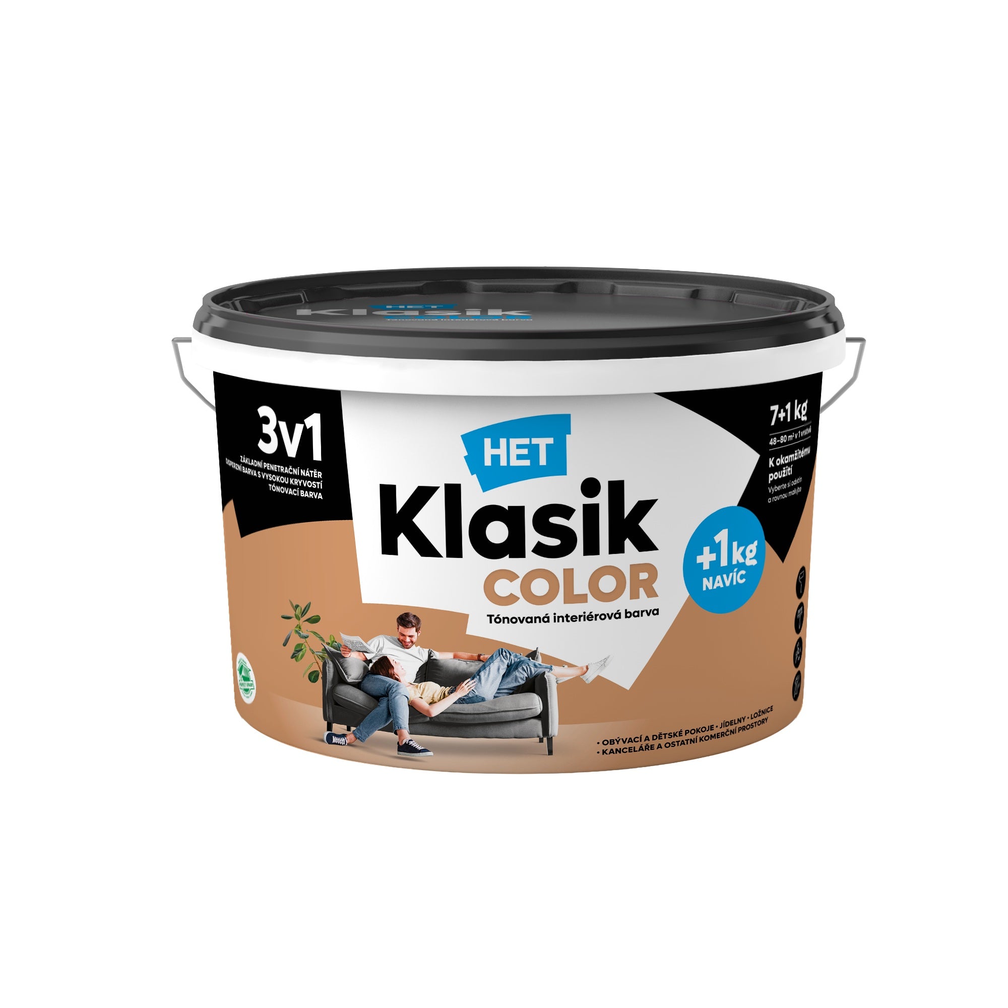 HET Klasik COLOR pastelová interiérová akrylátová otěruvzdorná barva na zeď_7+1kg_0277