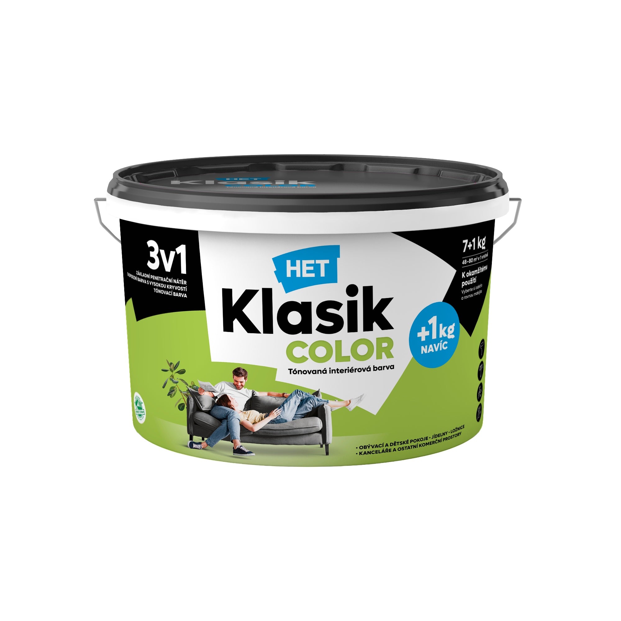 HET Klasik COLOR pastelová interiérová akrylátová otěruvzdorná barva na zeď_7+1kg_0597