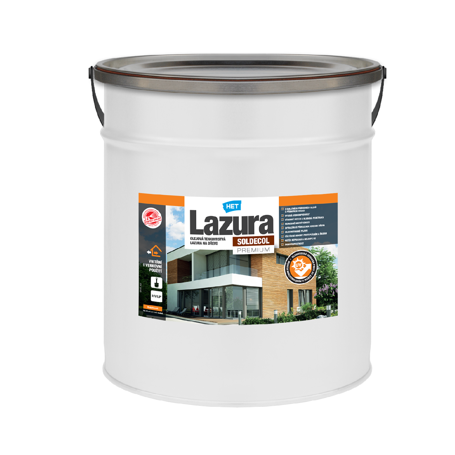 HET SOLDECOL LAZURA PREMIUM tenkovrstvá lazura na dřevo 5 l