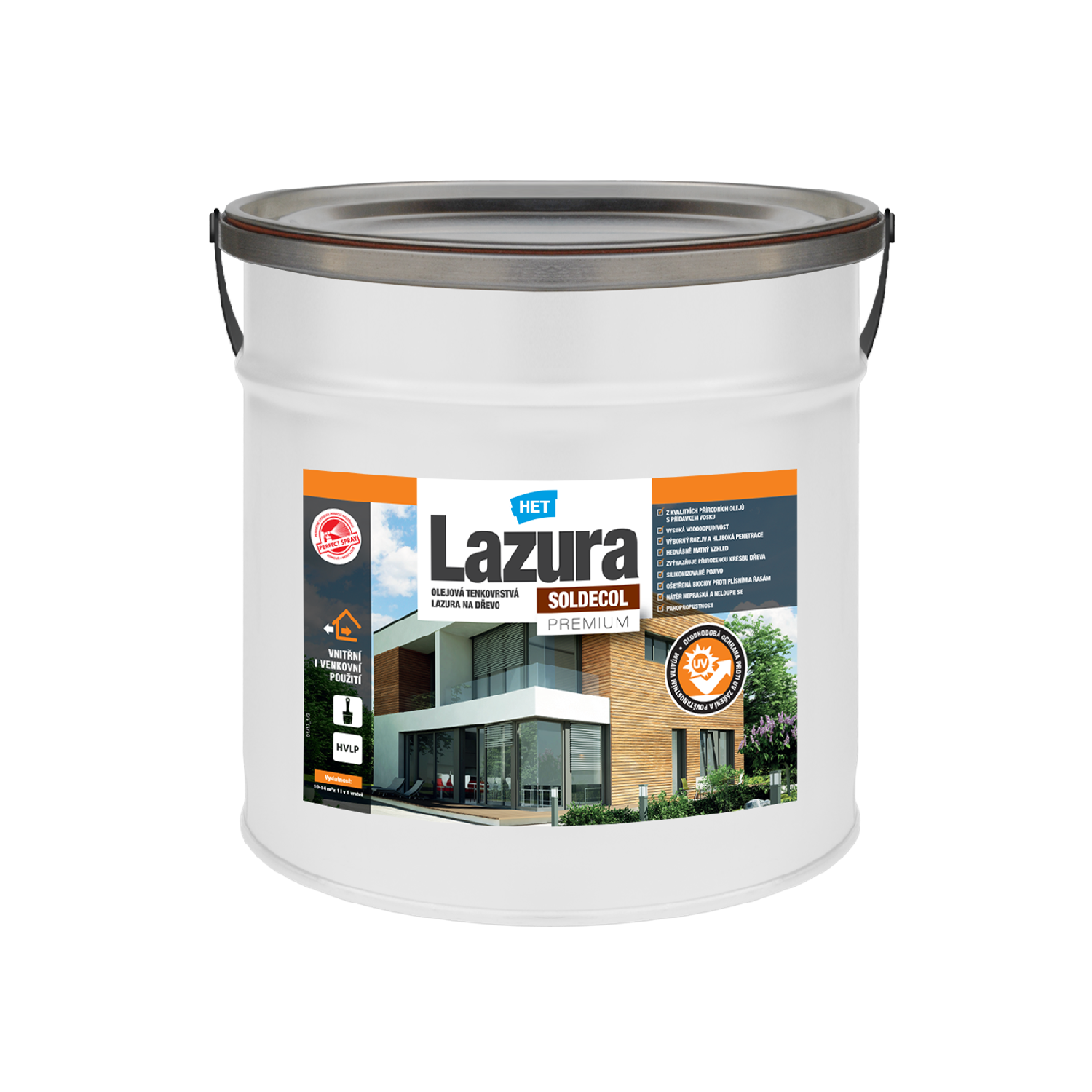 HET SOLDECOL LAZURA PREMIUM tenkovrstvá lazura na dřevo 0,75 l