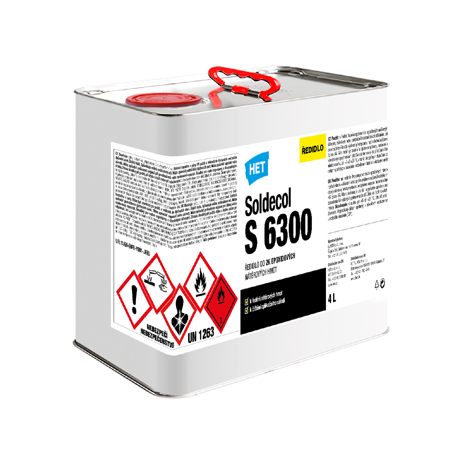 HET SOLDECOL S 6300 ředidlo do epoxidových barev 0,7 l