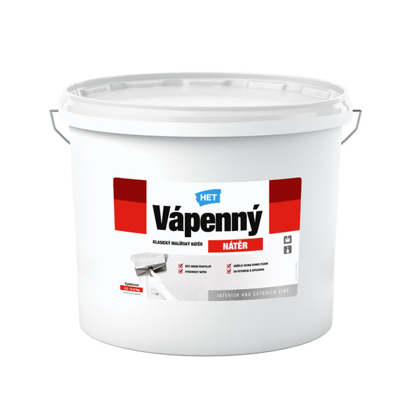 HET Vápenný NÁTĚR bílý vápenný malířsky nátěr na zeď 35 kg