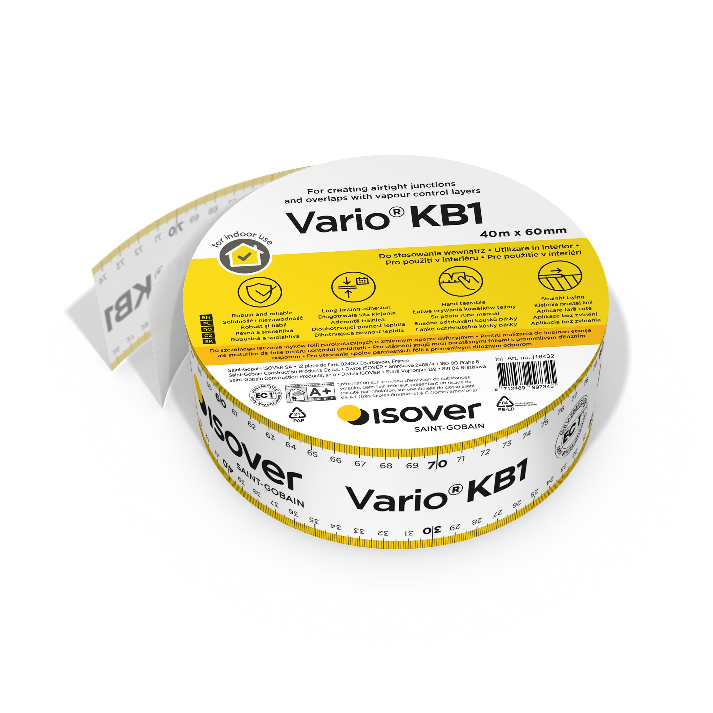 Isover Vario KB1 paropropustná páska_ukázka set