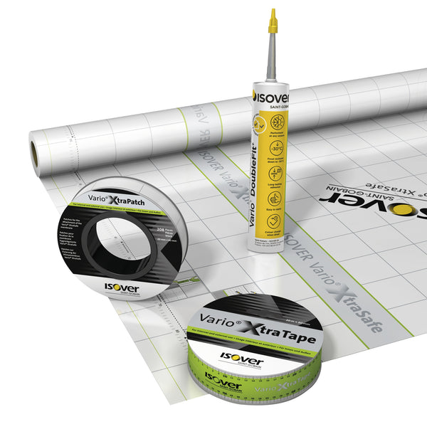 Isover Vario XtraPatch paropropustná páska_ukázka set