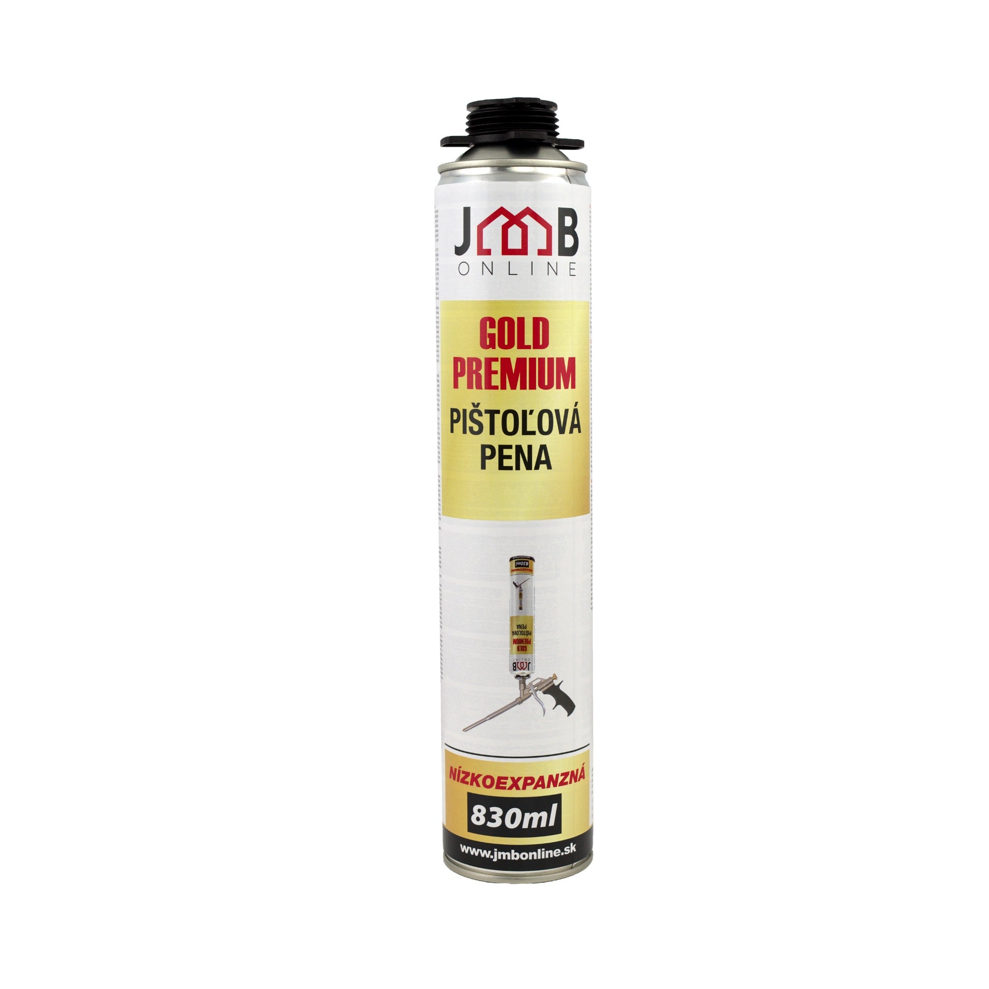JMB Gold premium nízkoexpanzní montážní PUR pěna pistolová 830 ml