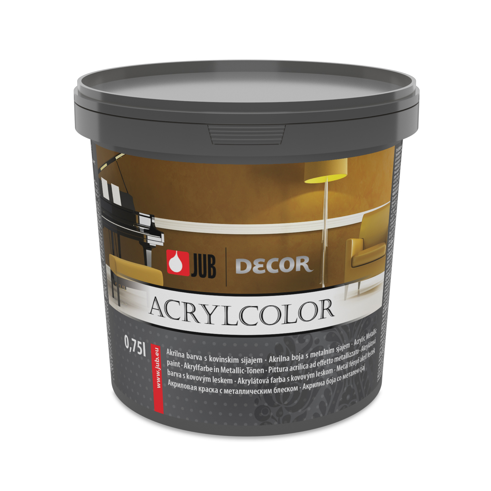 JUB DECOR Acrylcolor akrylátová metalická fasádní barva 0,75 l