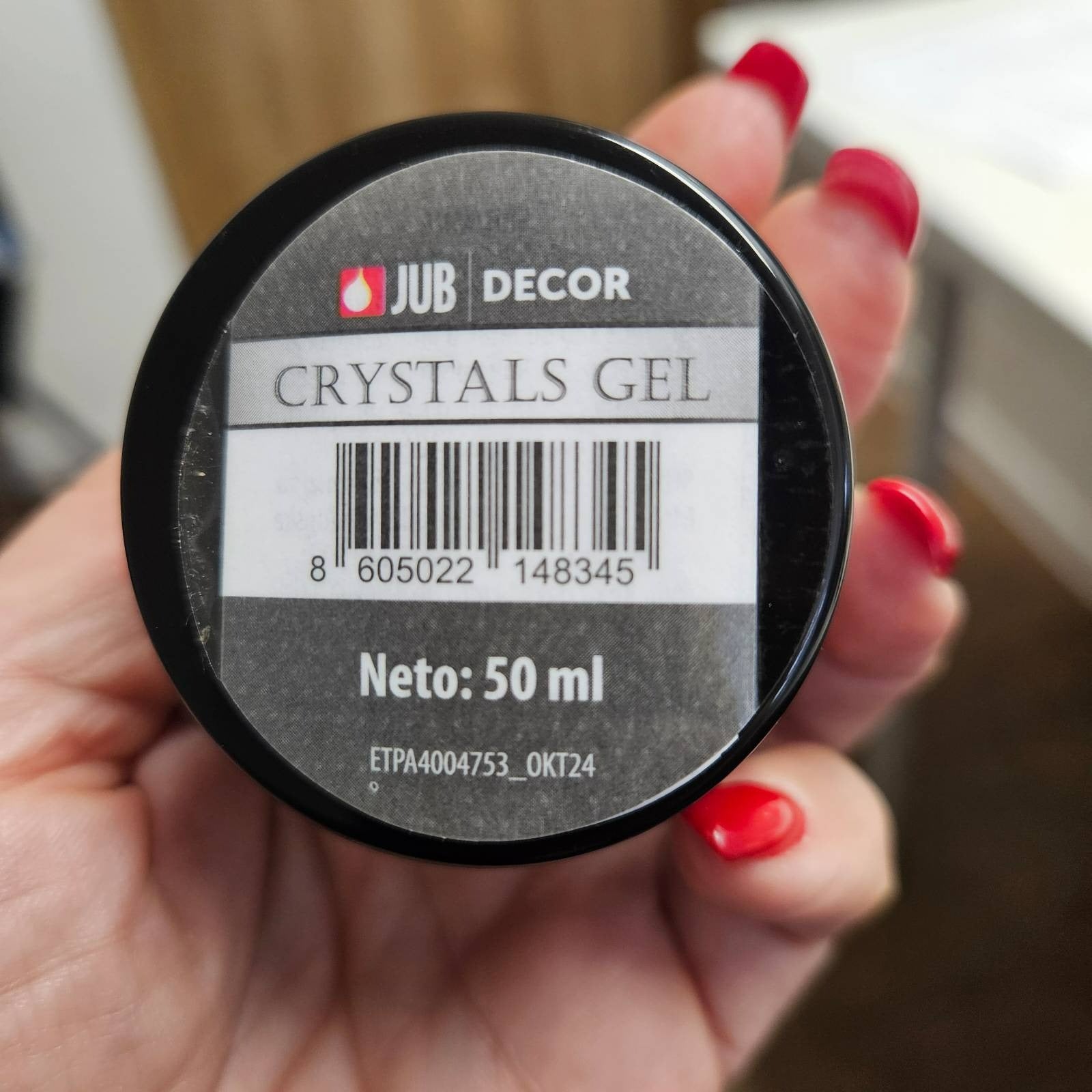 JUB DECOR Crystals stříbrné dekorativní třpytky do barvy v gelu ukázka3