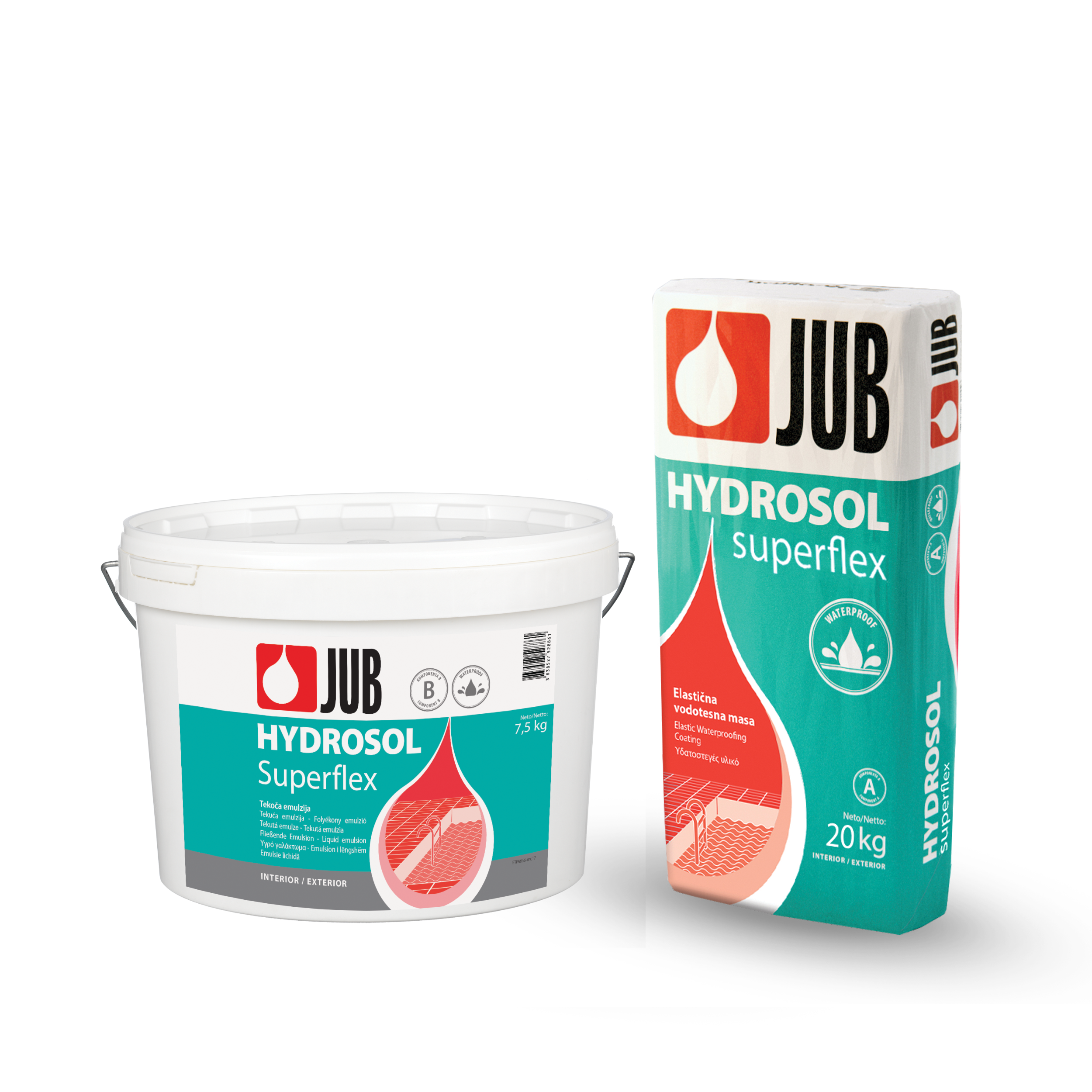 JUB HYDROSOL superflex 2K elastická dvousložková hydroizolace