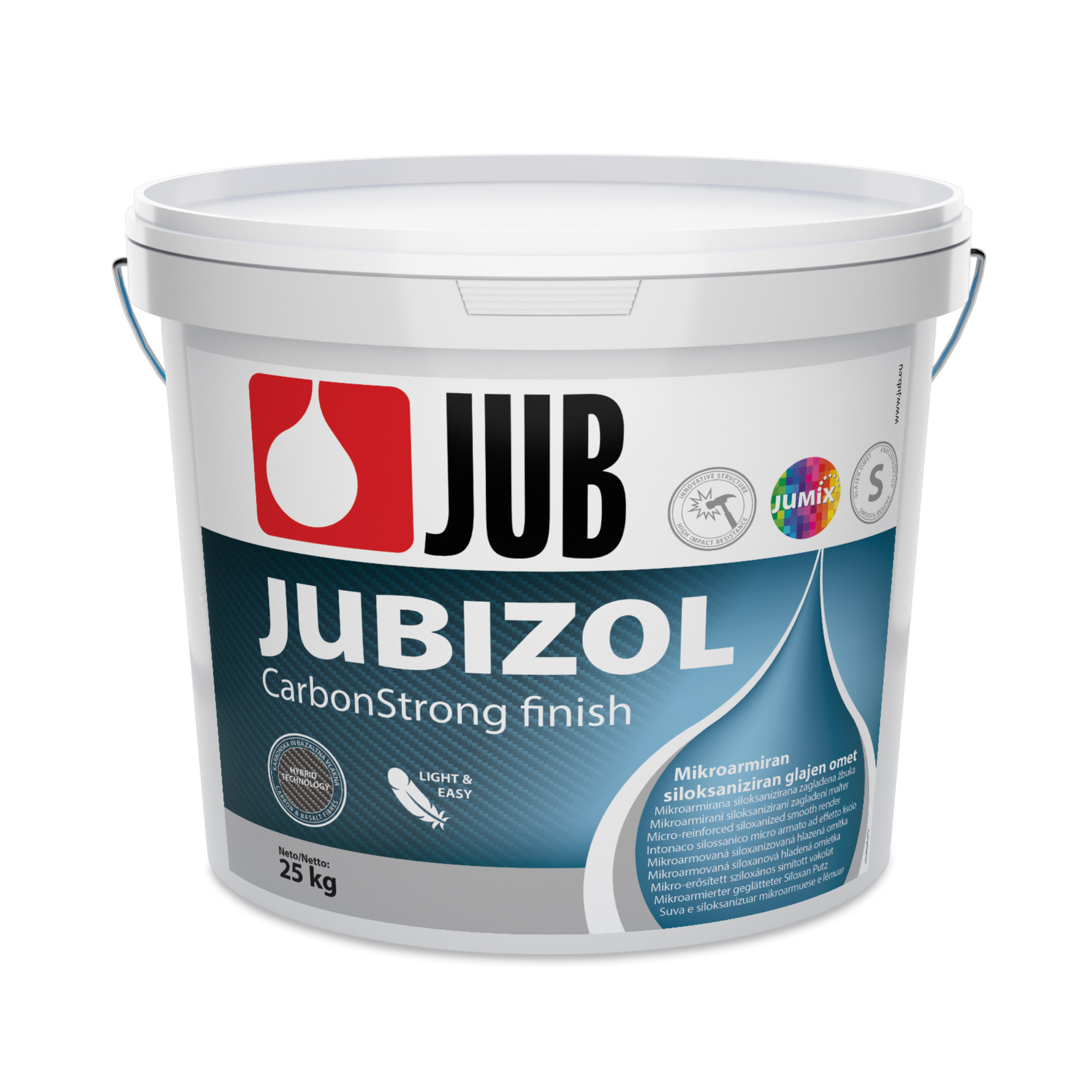 JUB JUBIZOL CarbonStrong finish S mikroarmovaná siloxanizovaná hlazená omítka