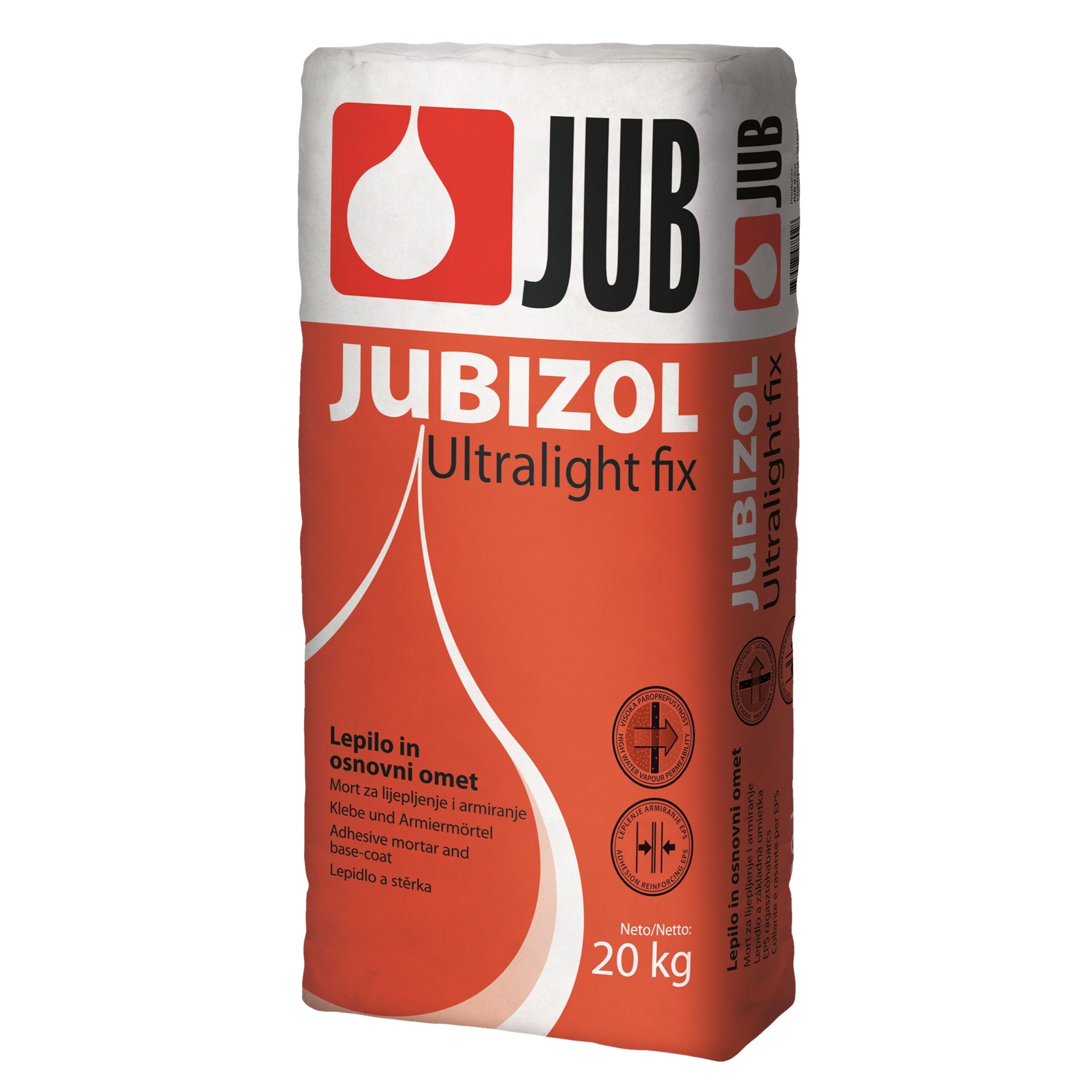 JUB JUBIZOL Ultralight fix Lehká lepicí malta a základní omítka na polystyren a minerální vatu 20 kg