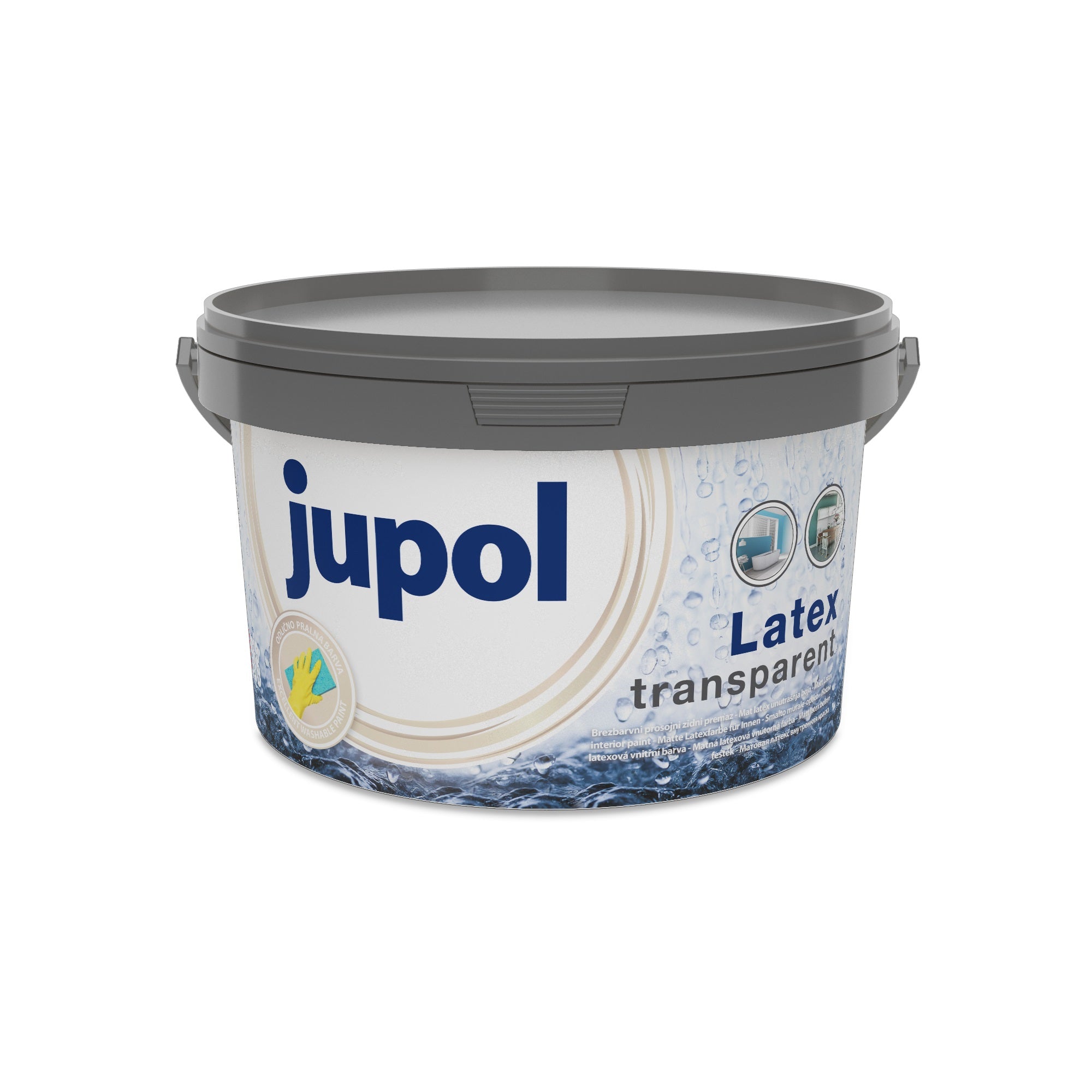 JUB JUPOL Latex transparent vnitřní omyvatelná malířská barva 2 l