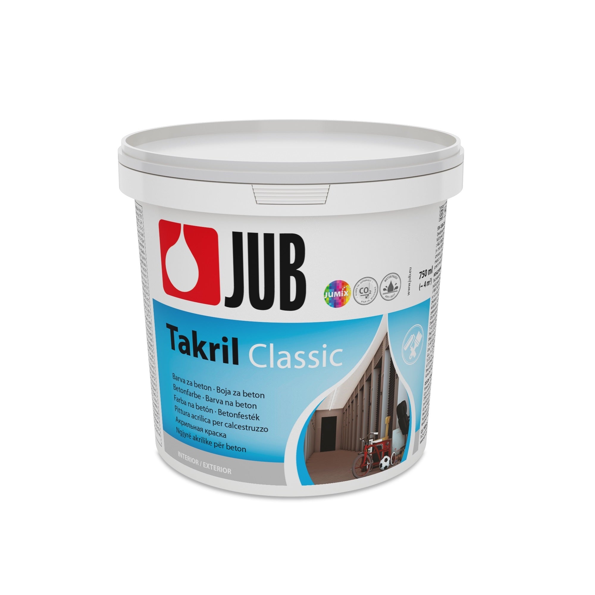 JUB TAKRIL Classic Akrylátová barva na beton 31 Grafit 0,75 l