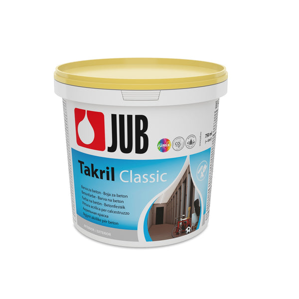 JUB TAKRIL Classic Akrylátová disperzní barva na beton 4 Žlutá 0,75 l