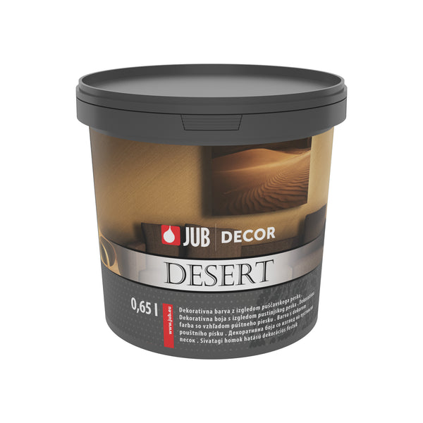 JUB DECOR DESERT interiérová omyvatelná písková barva na zeď 0,65 l Black