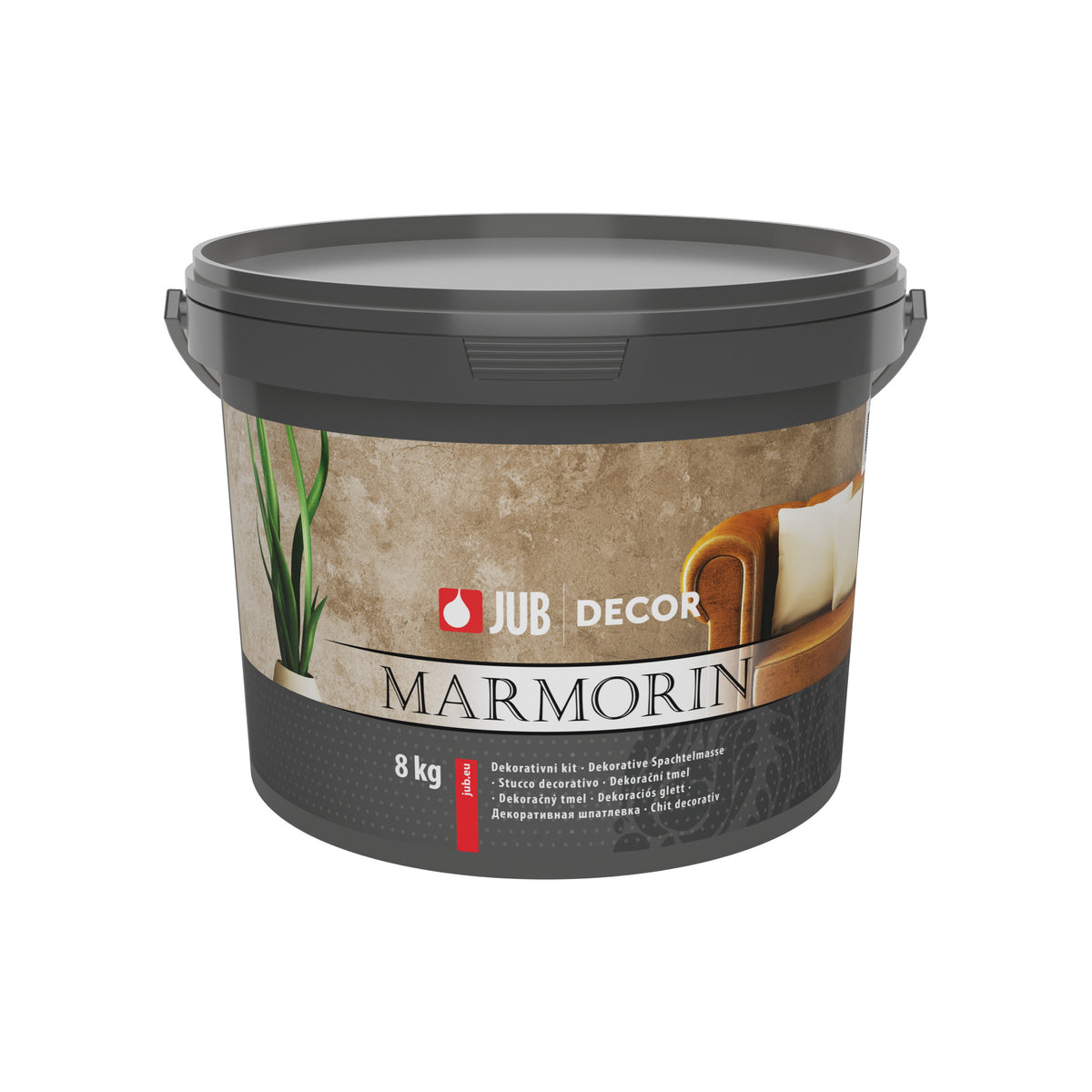 JUB DECOR Marmorin bílý akrylátový dekorační tmel na zeď 8 kg