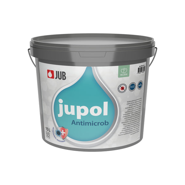 JUB JUPOL Antimicrob bilá interiérová omyvatelná malířská barva na zeď 15 l