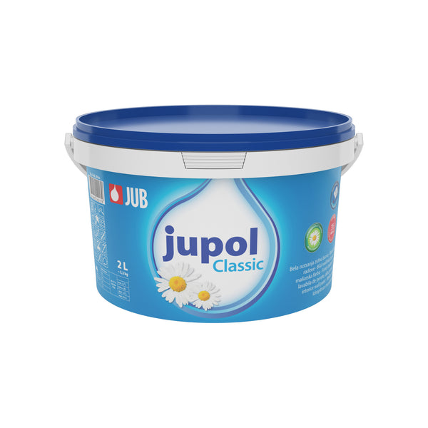 JUB JUPOL Classic bílá interiérová malířská barva na zeď 2 l